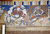 Ladakh - Tak Tok gompa, mural painting of the Guardians of the Four Directions 
